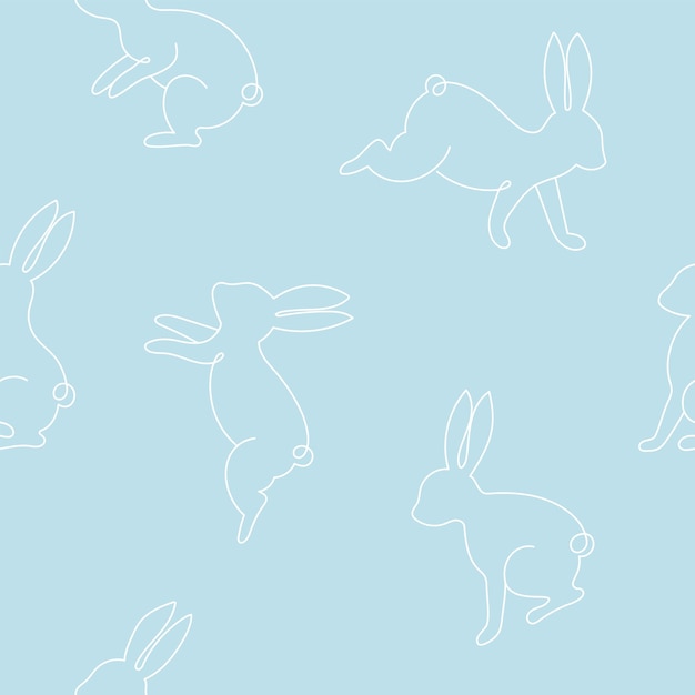 Bunnies seamless pattern