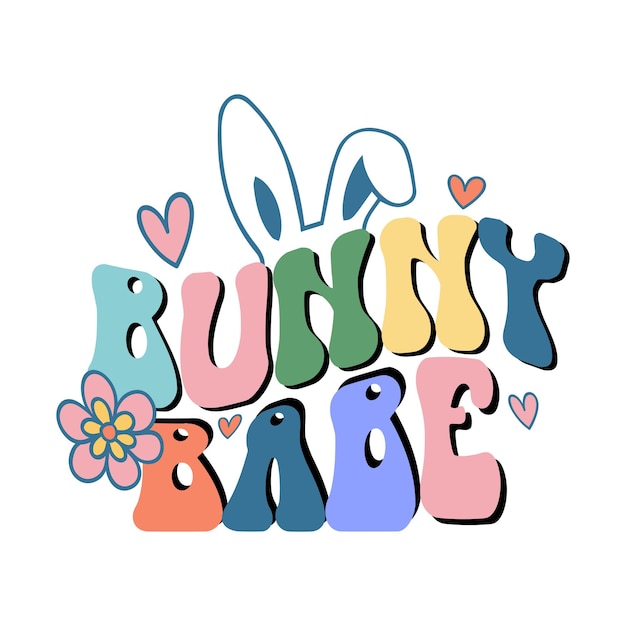 Bunny babe svg design