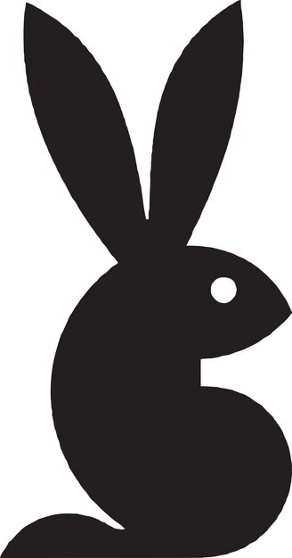 Vector bunny basics eenvoudig konijnenlogo voor uw minimalistische merk