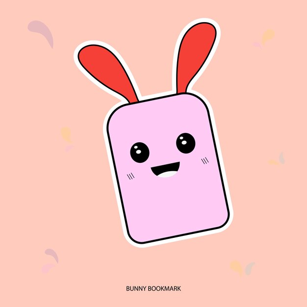 Vector bunny bookmark