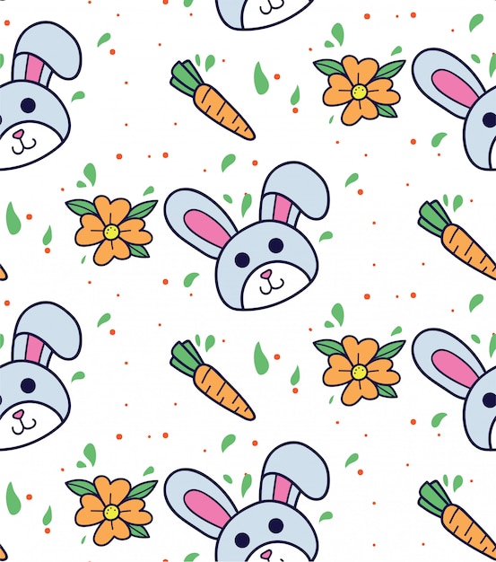 bunny and carrot background