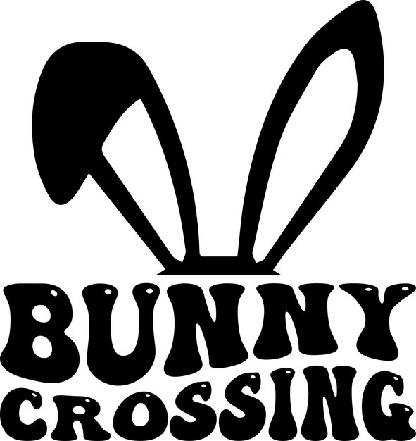 Vector bunny crossing