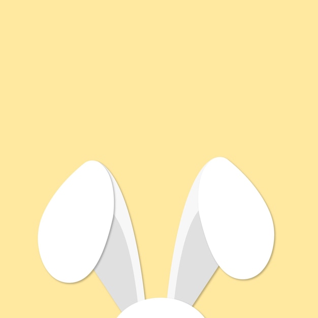 Vector bunny ears yellow