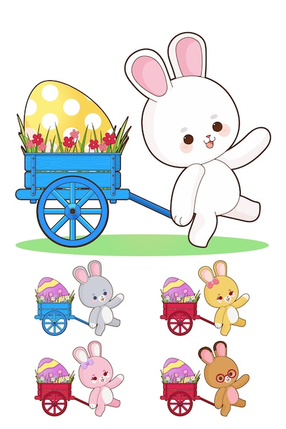 Vector bunny easter 9