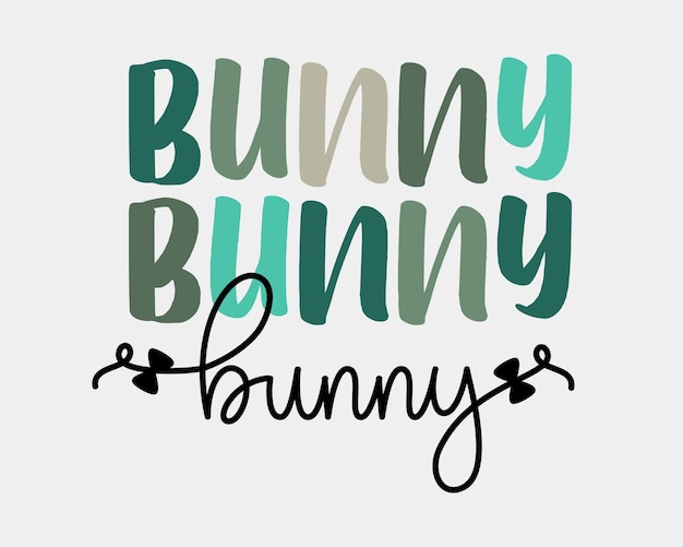 Bunny easter quote retro wavy groovy repeat text typographic sublimation art on white background