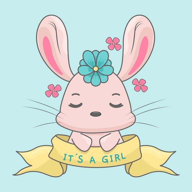 Bunny for girl's baby shower