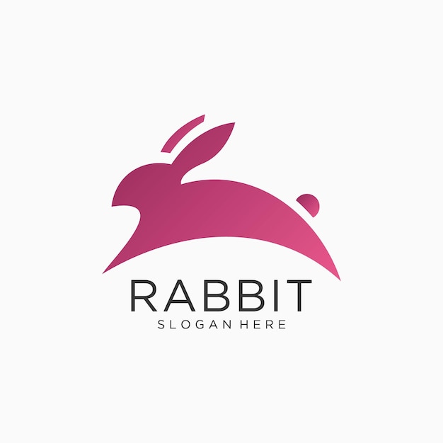 Bunny jumping logo design