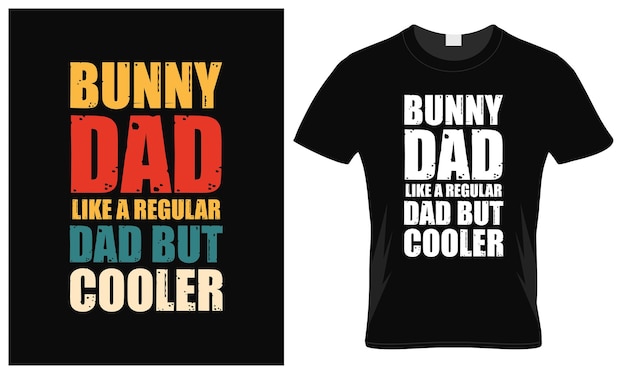 Bunny papa minnaar vaderdag vintage t-shirt ontwerp