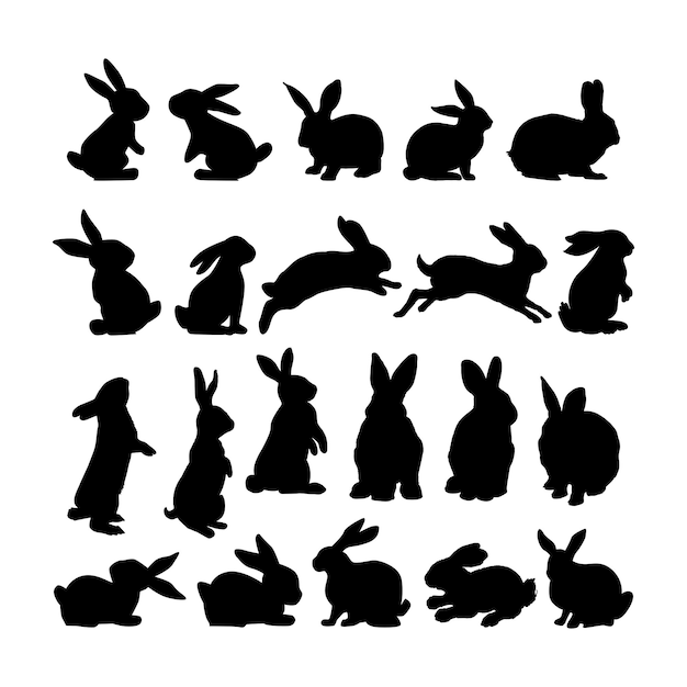 bunny rabbit vector silhouette