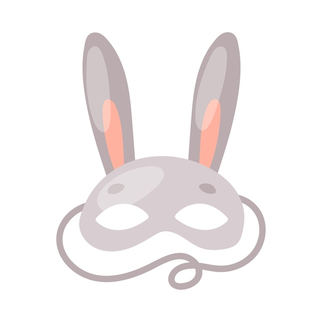 bunny snout mask as party birthday photo booth prop vector illustration