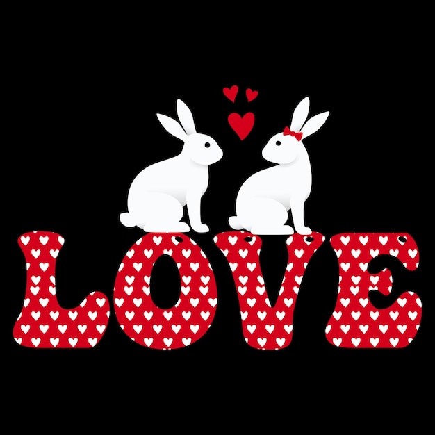 Bunny Valentine's Day T shirt