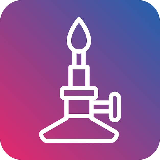 Vector bunsen burner icon stijl