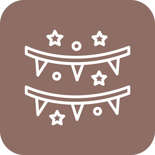 Bunting vector icon Can be used for Birthday iconset