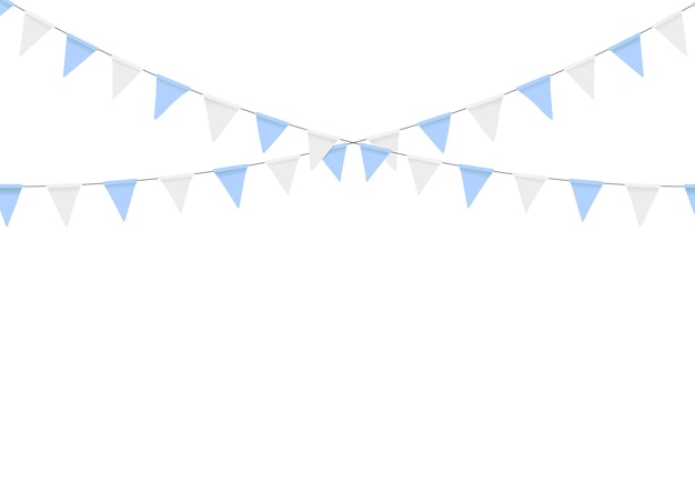 Buntings garlands isolated on white background Oktoberfest