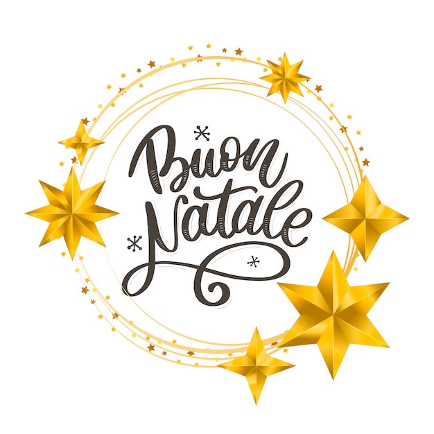 Buon natale lettering