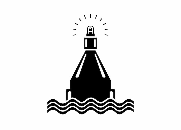 Buoy lantern Simple illustration in black and white