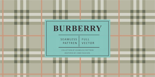 Vector burberry fashion pattern for printing