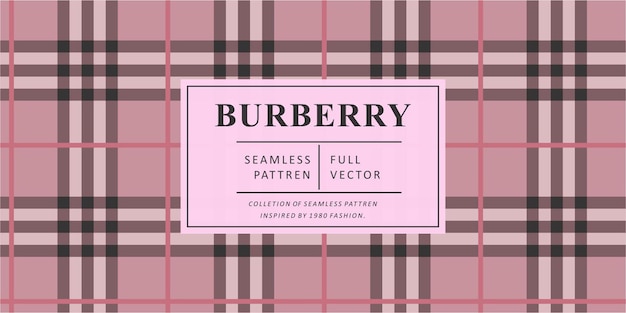 Burberry-modepatroon om af te drukken