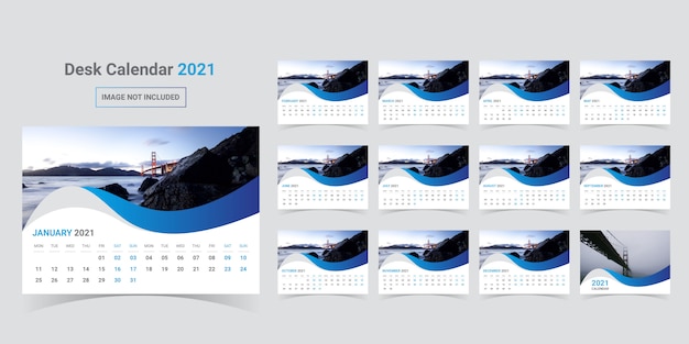 Bureaukalender 2021 sjabloon