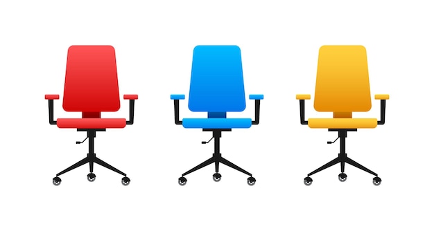 Bureaustoel of bureaustoel fauteuil vector voorraad illustratie