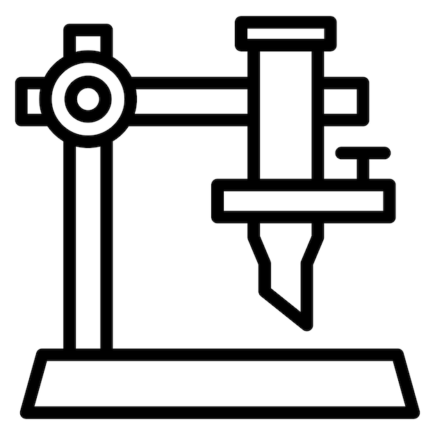 Vector burette line illustration