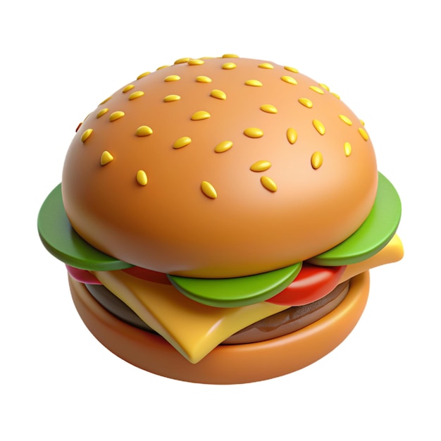 Vettore illustrazione 3d del burger