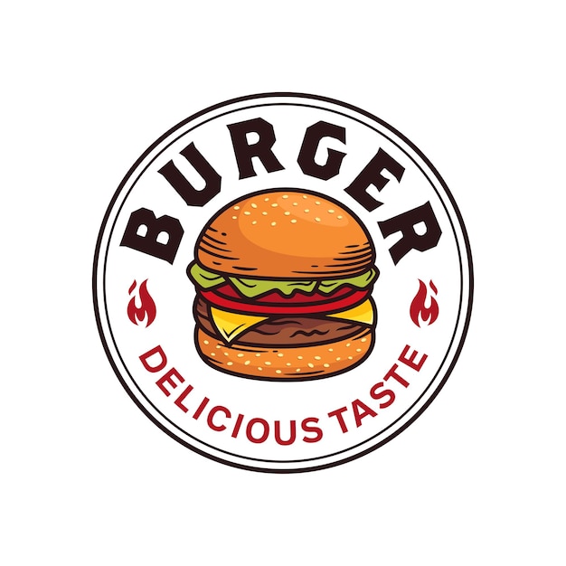 Burger badge template