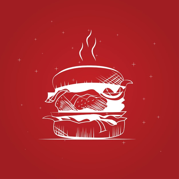 Burger Banner и Bun Burger Творческий дизайн социальных баннеров