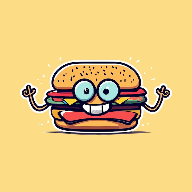 burger cartoon art illustration design