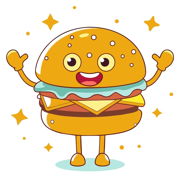 burger cartoon illustration