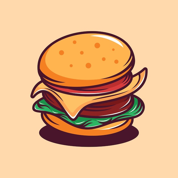 Burger cartoon illustration