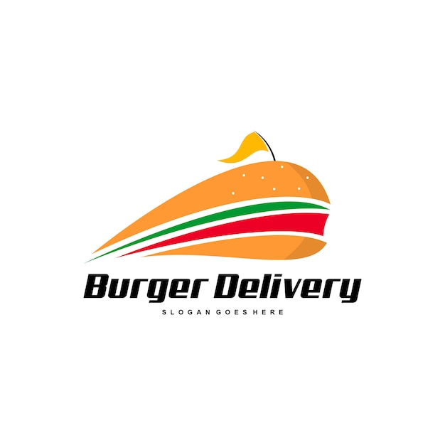 Logo di consegna burger