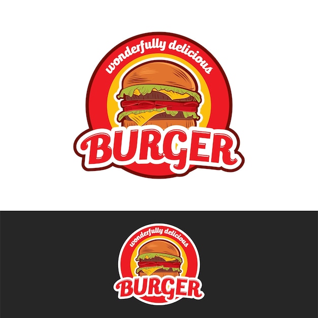 Burger design logo burger illustration logo burger vector