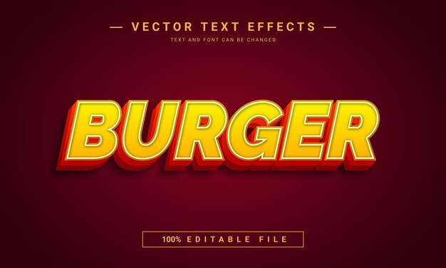 Burger editable text style