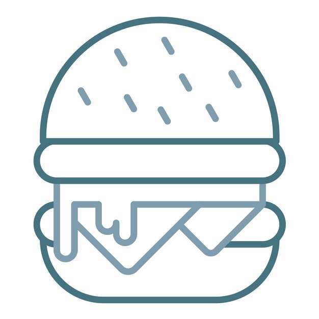 Vector burger flat illustration