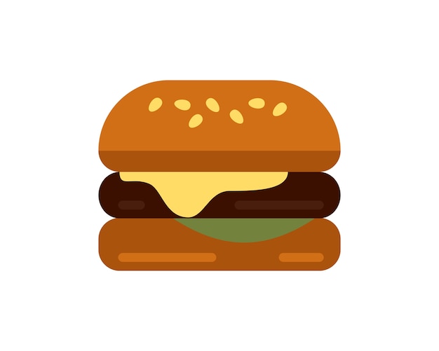 Vector burger in flat style