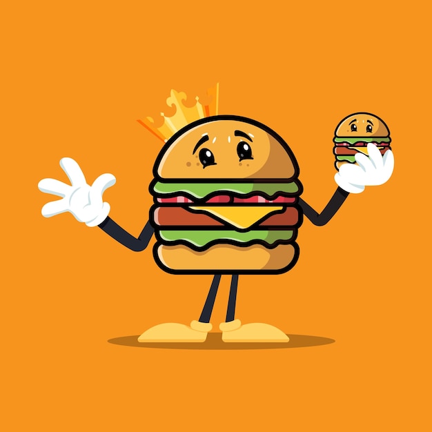 Vector burger food logo vector achtergrondontwerp gemaakt van brood groenten en vlees geschikt voor corporatezeefdrukstickersbannersflayers