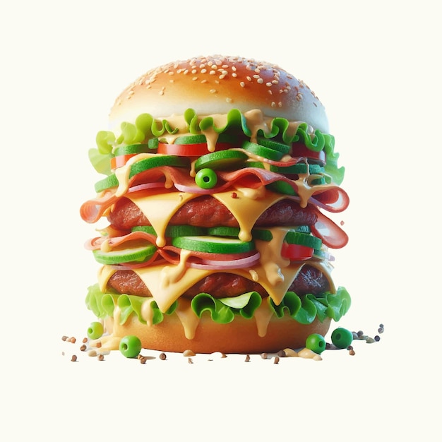 Vector burger free vector art