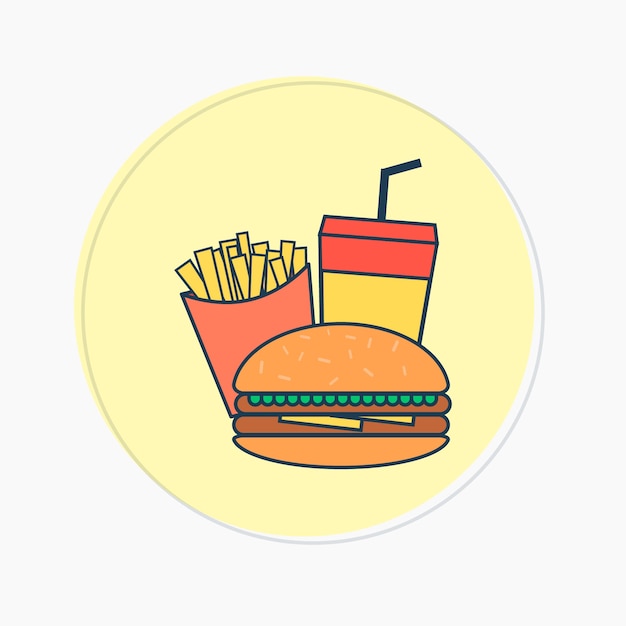 Logo di burger and fries