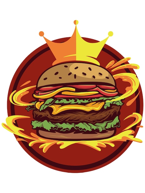 Burger great delicious sandwich vector illustration vintage style