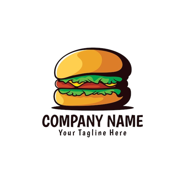 Burger hand draw logo illustration