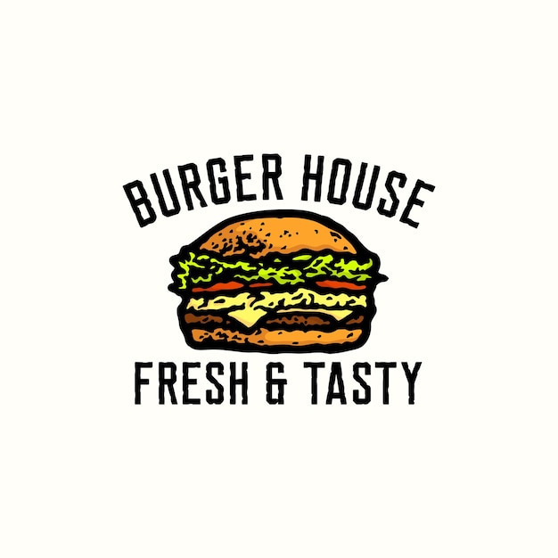 Premium Vector Burger House Logo Fast Food Logo Illustration Emblem premium-vector-burger-house-logo-fast-food-logo-illustration-emblem