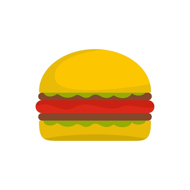 버거 아이콘 흰색 배경에 고립 된 버거 벡터 아이콘의 평면 그림