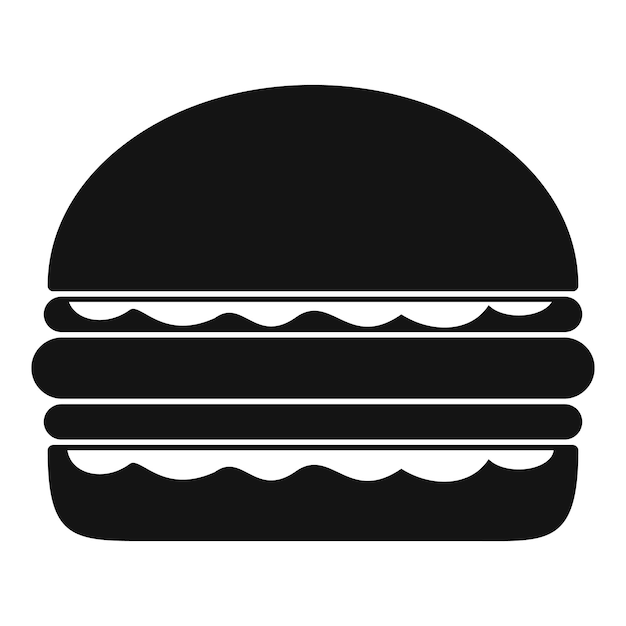 햄버거 아이콘 웹에 대 한 햄버거 벡터 아이콘의 간단한 그림