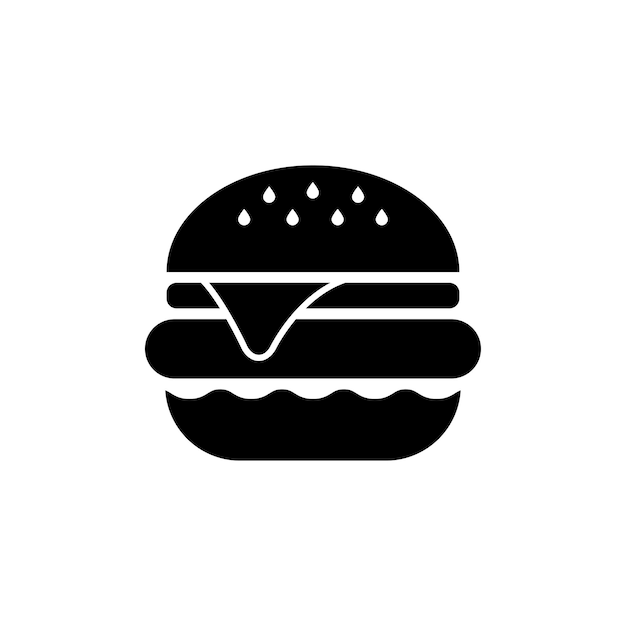 Burger Icon Vector Design Template