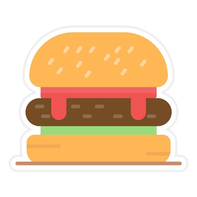 Burger icon vector image Can be used for Street Food