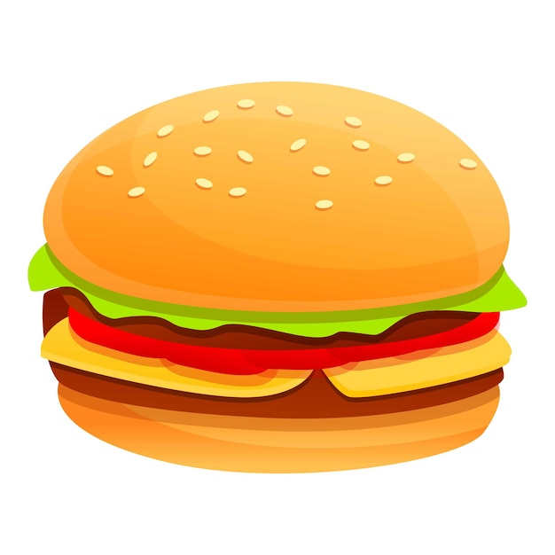 Vector burger icoon cartoon van burger vector icoon voor webontwerp geïsoleerd op witte achtergrond