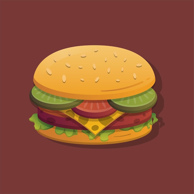 ハンバーガーイラストデコレーション