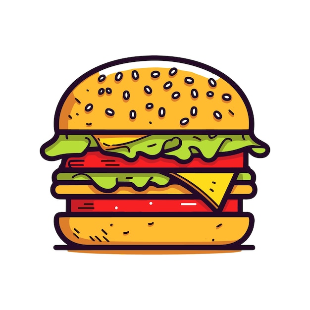 ハンバーガー イラスト