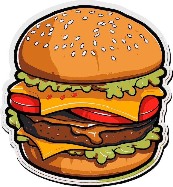 Burger Illustrations for Designers Savory Burger Vector Pack